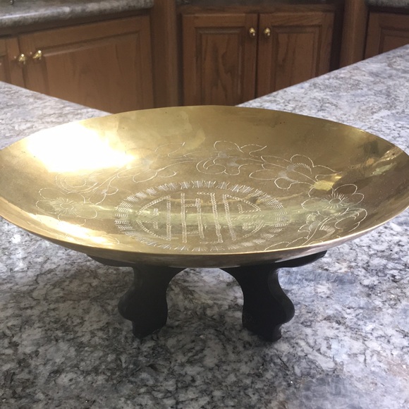 Other - Vintage Brass Dish with Stand